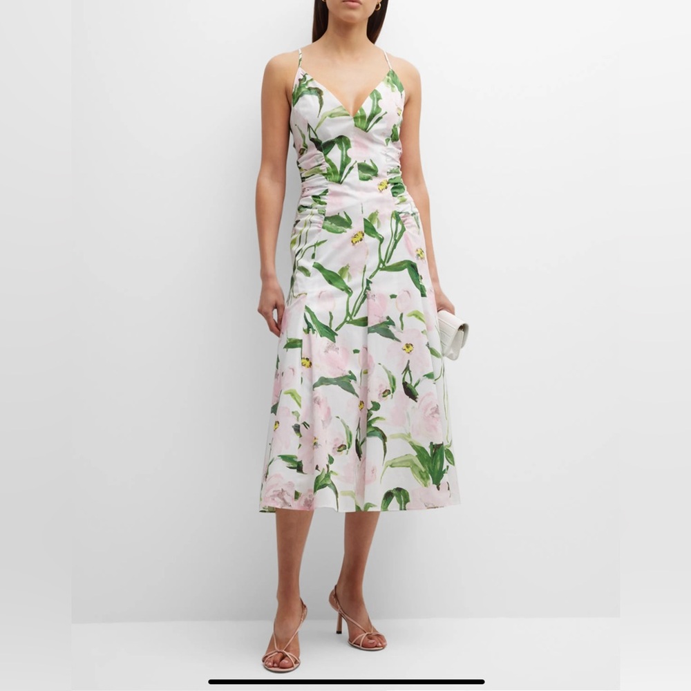 Carolina Herrera Floral Midi Dress